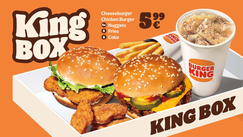 King Box Chicken burger and CheeseBurger Burger King